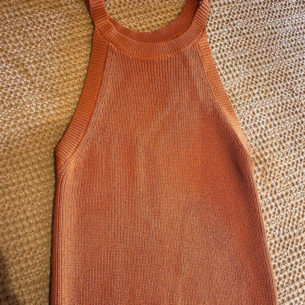 Burnt Orange Knit Tank Top